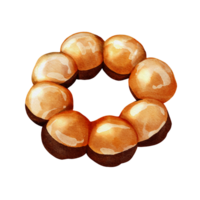 Donut dessert watercolor png