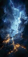 Thunder, Boca Thunder background. Generative AI photo