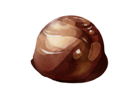 Dark chocolate watercolor png