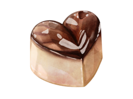donker chocola waterverf png