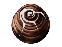 Watercolor of dark chocolate png