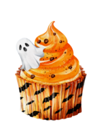 Halloween cupcake watercolor png