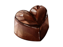 foncé Chocolat aquarelle png