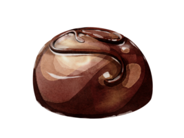 donker chocola waterverf png