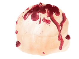 Watercolor of sweet white chocolate png