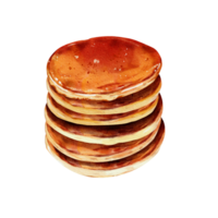 Basic pancakes watercolor png