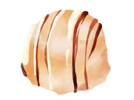 acuarela de dulce blanco chocolate png