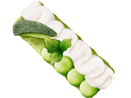 meloen millefeuille waterverf png