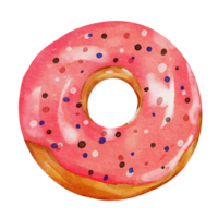 Donut dessert aquarelle png