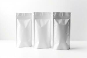 Blank Bag mockup design on white background. Generative AI photo