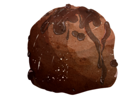 Dark chocolate watercolor png