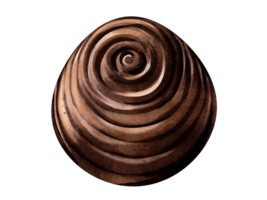 Watercolor of dark chocolate png