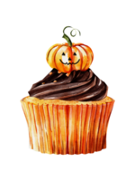 Halloween Cupcake Aquarell png