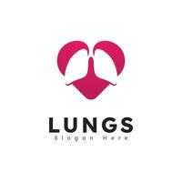 Lungs health logo icon vector illustration design