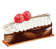 hallon millefeuille vattenfärg png