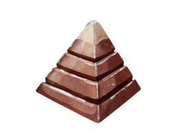 foncé Chocolat aquarelle png