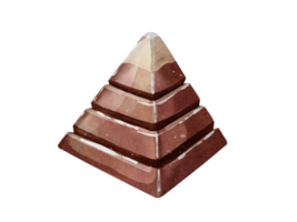 donker chocola waterverf png