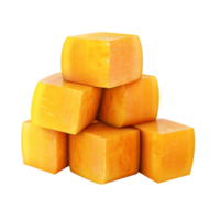 Pumpkin Cubes isolated on a transparent background AI Generative png