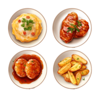 Fast food isolated on a transparent background AI Generative png