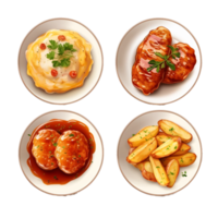 Fast food isolated on a transparent background AI Generative png