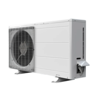 Air condition outdoor unit isolated on transparent background AI Generative png