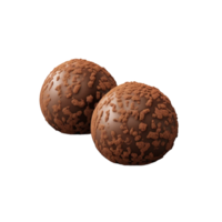 Chocolate ball isolated on a transparent background AI Generative png