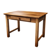 Wood table isolated on a transparent background AI Generative png