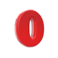 Free number 3d 1 to 9 with design color red png