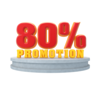 Free Number 10 to 90 percent 3D for design poster promotion or discount png