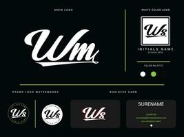 moderno wm vestir logo marca, inicial lujo wm logo icono vector para tu Moda tienda