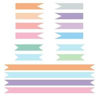Decorative Ribbon Design Clipart Set vector