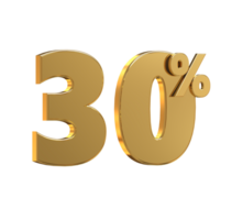 Free number 3d gold 10 percent to 90 for promotion or discount with design poster png