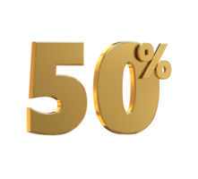 Free number 3d gold 10 percent to 90 for promotion or discount with design poster png