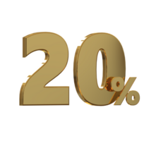 Free number 3d gold 10 percent to 90 for promotion or discount with design poster png