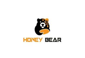 honey bear logo free vector