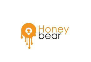 Honey bear logo free vector