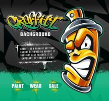 Graffiti Design With Crazy Spray Can vector