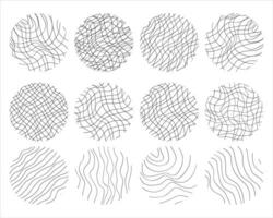 Handwritten Lines and strokes in different styles. Perfect for lettering and texture. Vector illustration