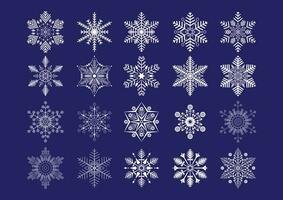 Christmas white snowflakes on the blue background. Eps 10 vector file.