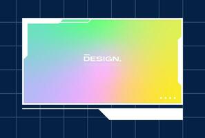 Futuristic pop up interface illustration. Video overlay element. vector