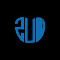 ZUW letter logo creative design. ZUW unique design. vector