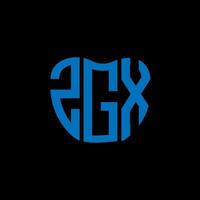 ZGX letter logo creative design. ZGX unique design. vector