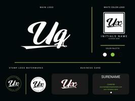 Abstract Luxury Uq Logo Vector, Initial UQ Apparel Fashion Business Logo vector