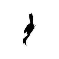 Flying Great Horn Bird Silhouette. Can use for Art Illustration, Logo Gram, Website, Pictogram or Graphic Design Element. Vector Illustration