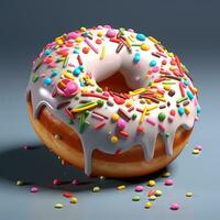 Doughnut background image AI Generative photo