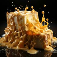 Cheese and food background image AI Generative photo