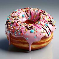 Doughnut background image AI Generative photo