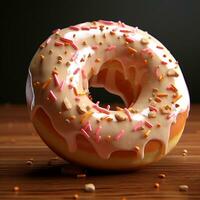 Doughnut background image AI Generative photo