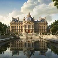 Palace of Versailles Unveiled Tracing the Magnificence of French Royalty AI Generative photo