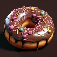 Doughnut background image AI Generative photo